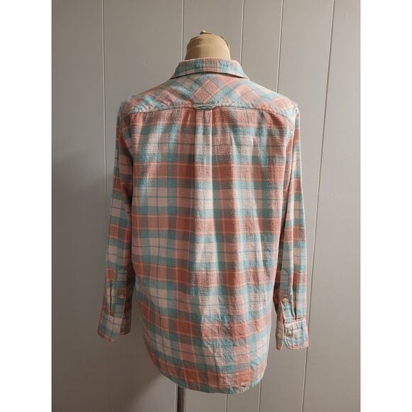 J. Crew - Women's Plaid Pink Flannel Shirt Size Small - Picture 4 of 9